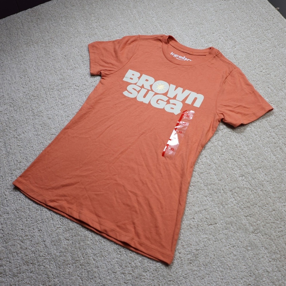 Legendary Rootz Brown Suga Graphic Tee Orange XS Short Sleeve T-Shirt